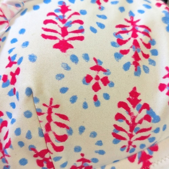 J. CREW Floral French Bikini Ruffle Top in Soft Cornflower Wild Bee sz S NWT - Picture 10 of 14